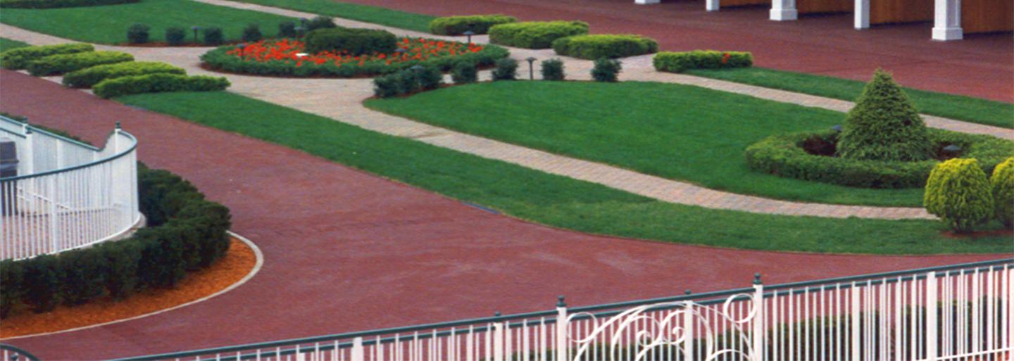 Walking paths going throughout a facility