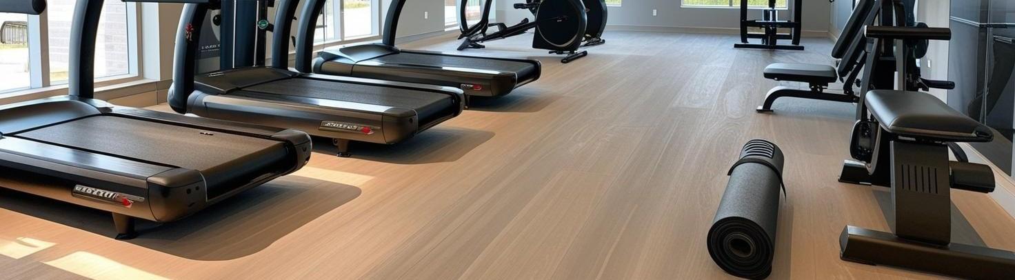 A gym scene with cardio equipment and other gym equipment
