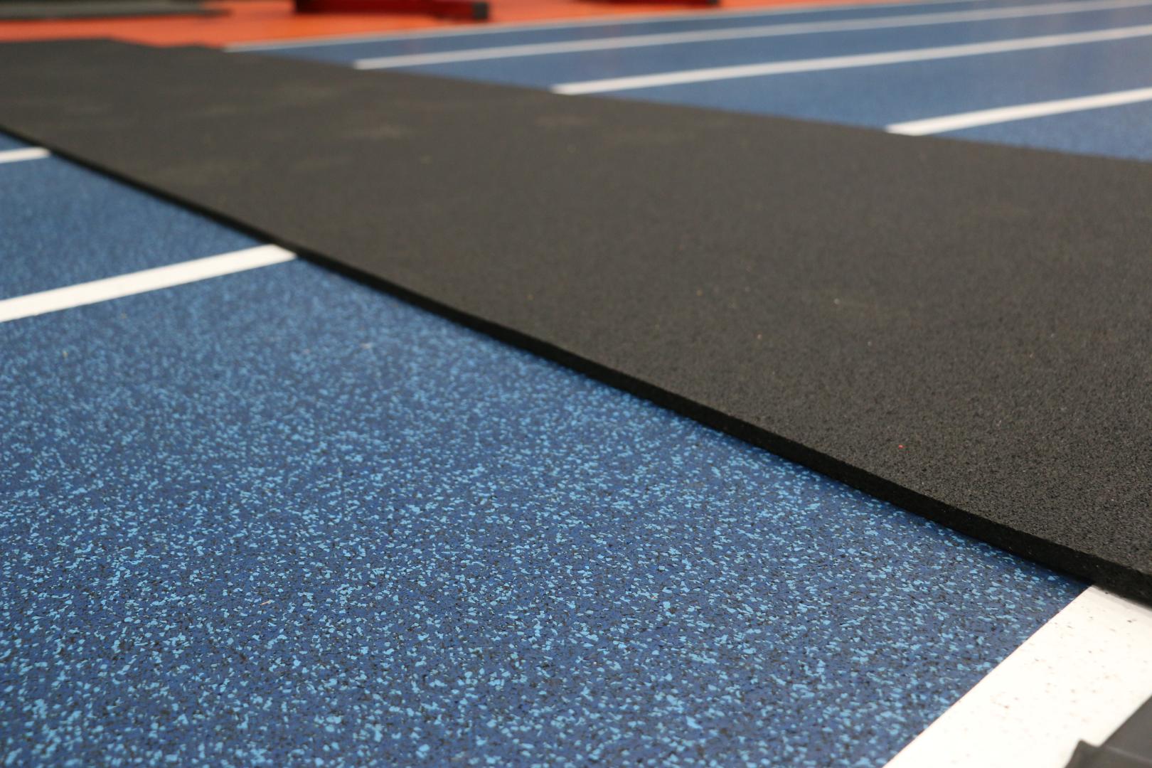 Rollout Runway laid across a blue and wait track