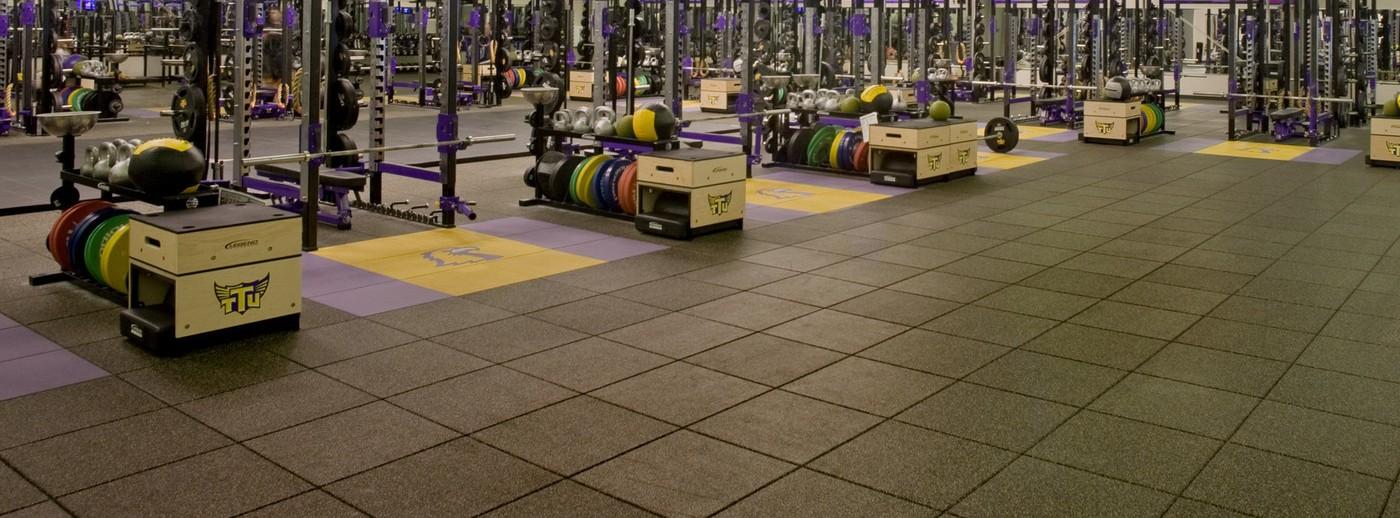 A fitness center with Performance UltraTiles installed