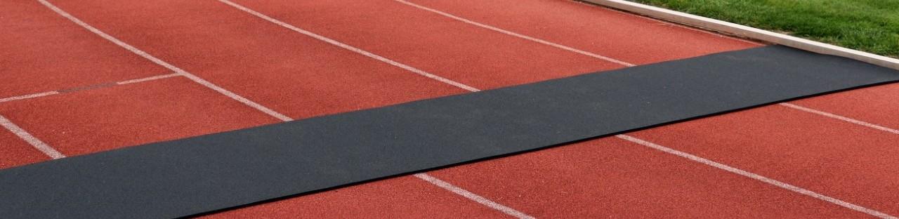 Rollout Runway laid across a red track