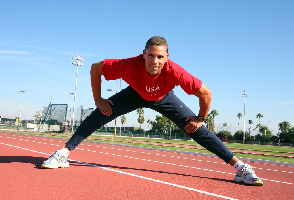 Dan Obrien on a Track